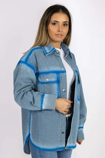 Camasa Dama TR0533 Albastru-Albastru » Reina.Ro