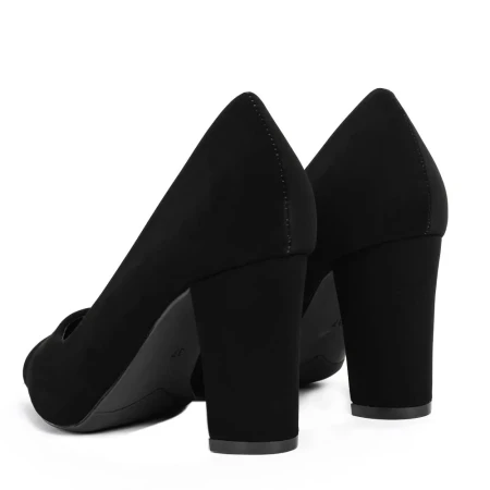 Pantofi cu Toc gros 3XKK69 Negru » Reina.Ro