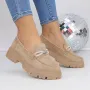 Pantofi Casual Dama 3LN2 Bej » Reina.Ro