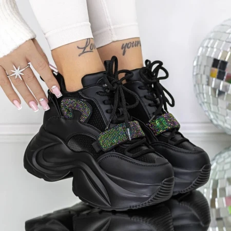 Ghete Dama 3SJN27 Negru » Reina.Ro