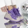 Pantofi Sport Dama cu Platforma 3SJN32 Mov » Reina.Ro