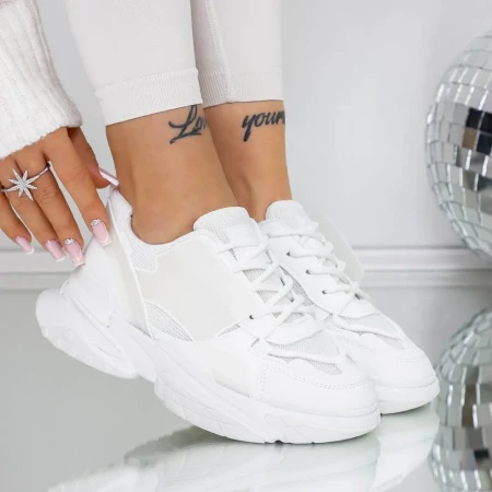 Pantofi Sport Dama 3B26 Alb » Reina.Ro