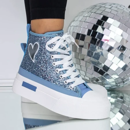 Ghete Dama 3B29 Albastru » Reina.Ro