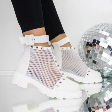 Ghete Dama de Vara 3H8 Alb » Reina.Ro