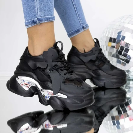 Pantofi Sport Dama 3WL133 Negru » Reina.Ro