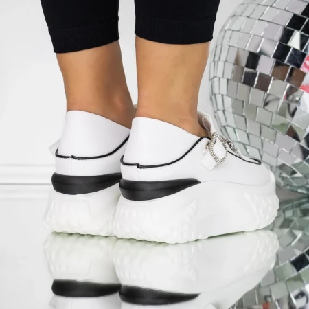 Pantofi Sport Dama cu Platforma 3WL80 Alb » Reina.Ro