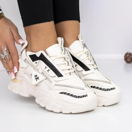 Sneakers dama 3WL180 Bej » Reina.Ro