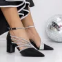 Pantofi cu Toc gros 3XKK102 Negru » Reina.Ro