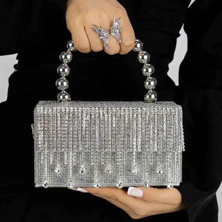 Geanta Dama 716 Argintiu » Reina.Ro