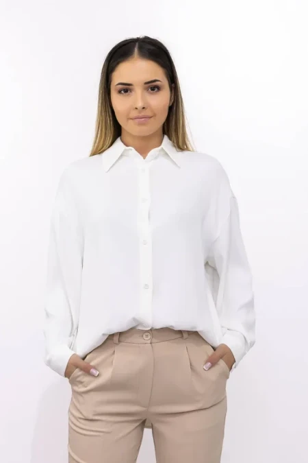 Camasa Dama 1709-1-25 Alb » Reina.Ro