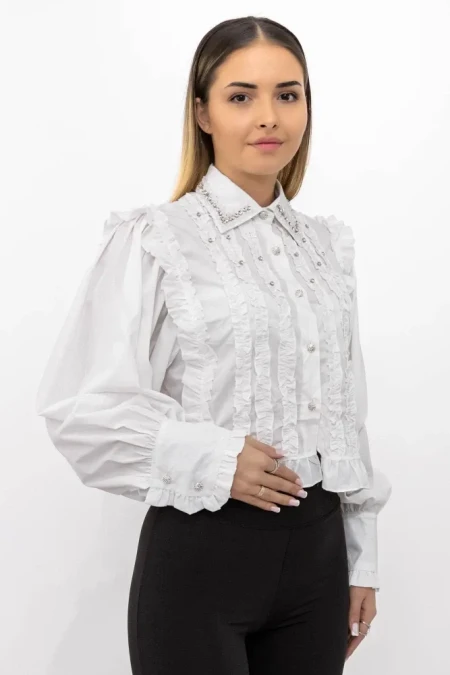 Camasa Dama TR69017 Alb » Reina.Ro