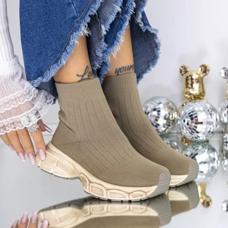 Pantofi Sport Dama JB-5 Kaki » Reina.Ro