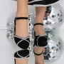 Pantofi cu Toc Gros 3XKK85 Negru » Reina.Ro