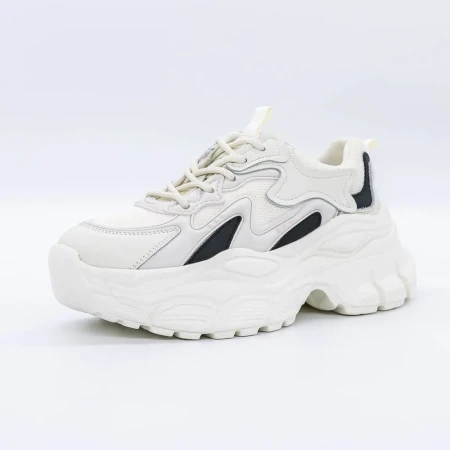 Pantofi Sport Dama P58010 Alb-Negru » Reina.Ro