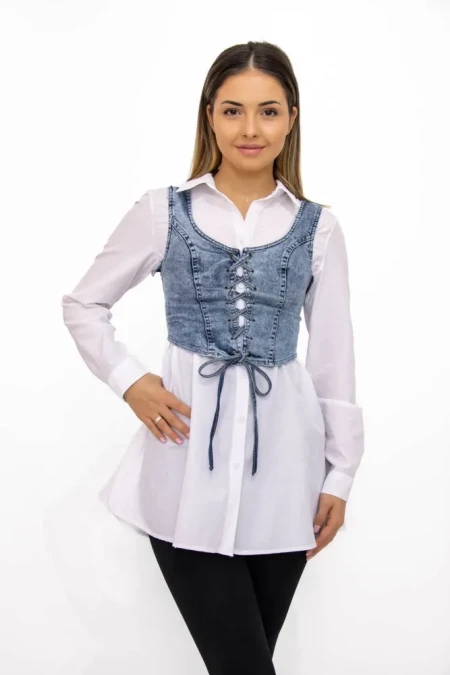 Camasa Dama 24004 Alb » Reina.ro