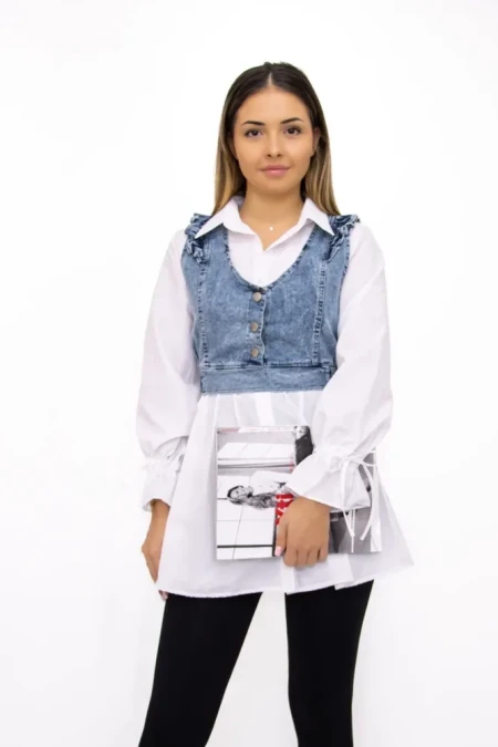 Camasa Dama 24005 Alb » Reina.ro