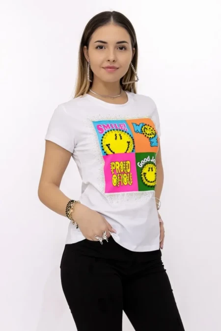 Tricou dama SC32 Alb » Reina.Ro