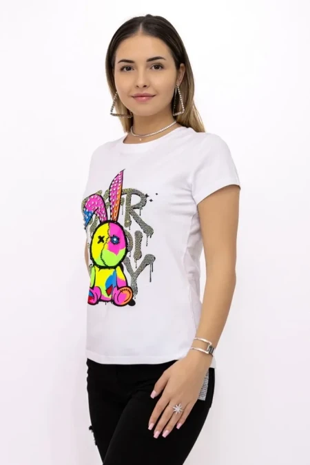 Tricou dama SC47 Alb » Reina.Ro