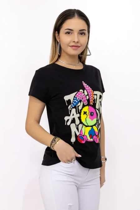 Tricou dama SC47 Negru » Reina.Ro