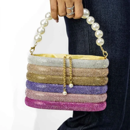 Geanta Dama 372 Argintiu-Roz » Reina.Ro