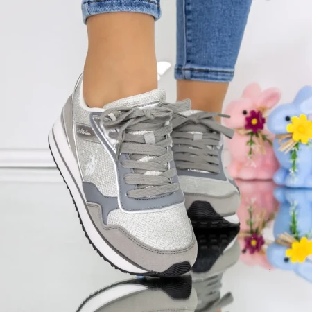 Pantofi Sport Dama NOBIW002C Alb-Verde deschis » Reina.Ro