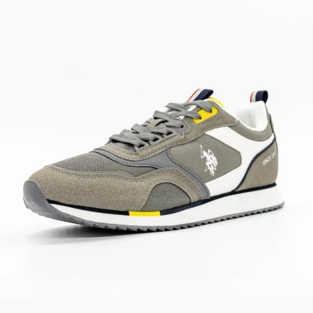 Pantofi Sport Barbati ETHAN001 Alb-Gri | U.S.POLO ASSN