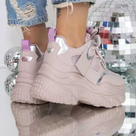 Pantofi Sport dama cu Platforma 3SJN58 Mov » Reina.Ro