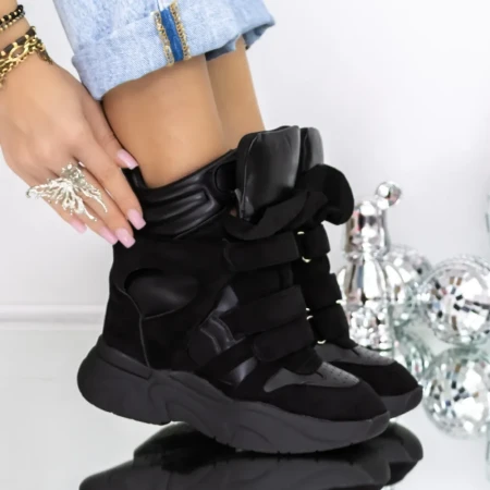 Sneakers Dama 3JF29 Negru » Reina.Ro