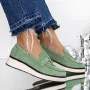 Pantofi Casual Dama 3LE37 Verde » Reina.Ro