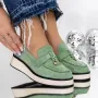 Pantofi Casual Dama 3LE37 Verde » Reina.Ro