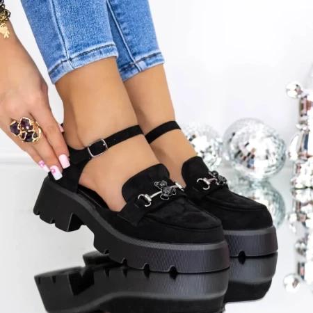 Pantofi Casual Dama 3KMD19 Negru » Reina.Ro