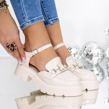 Pantofi Casual Dama 3KMD19 Bej » Reina.Ro