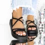 Sandale Dama cu Talpa Joasa 3HXS55 Negru » Reina.Ro