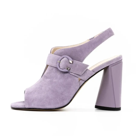 Sandale Dama cu Toc gros K389-2R Mov » Reina.Ro