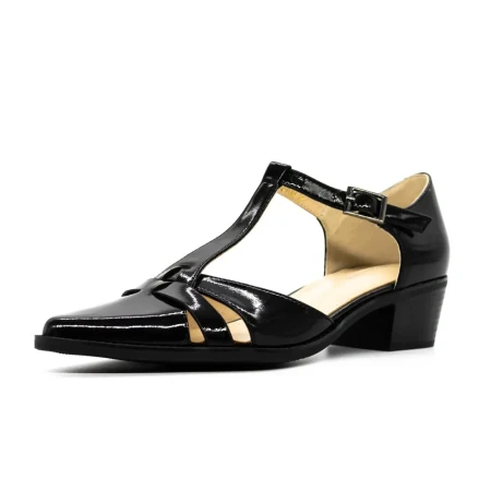 Sandale Dama cu Toc gros K6052-8130 Negru » Reina.Ro