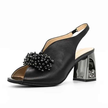 Sandale Dama cu Toc gros KD815-2A Negru » Reina.Ro