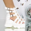Sandale Dama Cu Platforma 3WL269 Alb » Reina.Ro