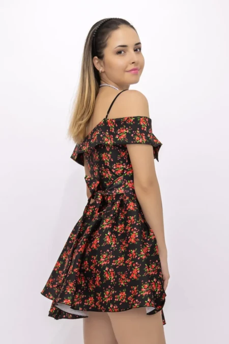 Rochie Dama 123061 Negru-Rosu » Reina.Ro