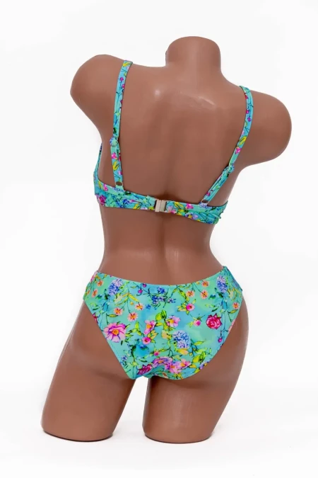 Costum de Baie Dama 2 Piese F553 Turcoaz » Reina.Ro