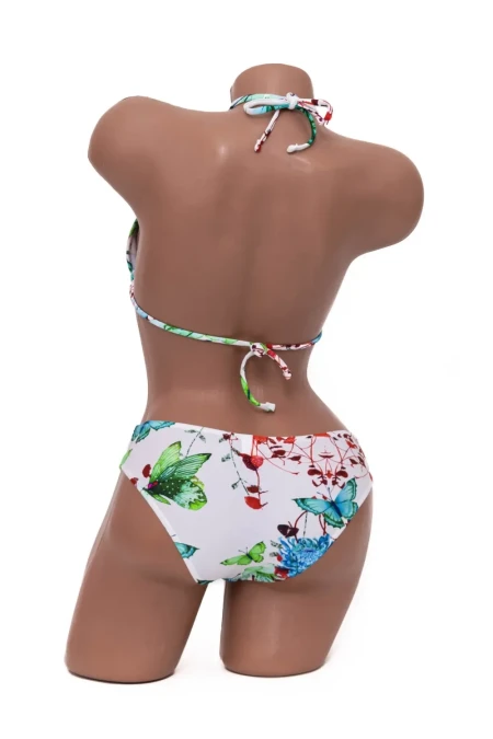 Costum de Baie Dama 3 Piese F88 Alb-Albastru-Verde » Reina.Ro