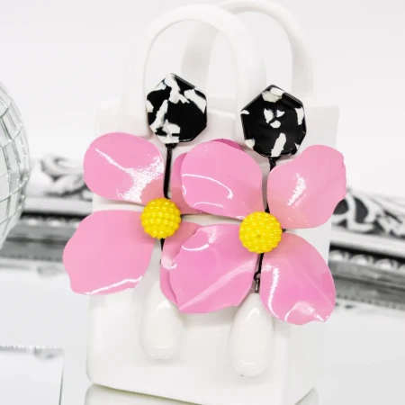 Cercei de Dama 2541-65 Roz » Reina.Ro