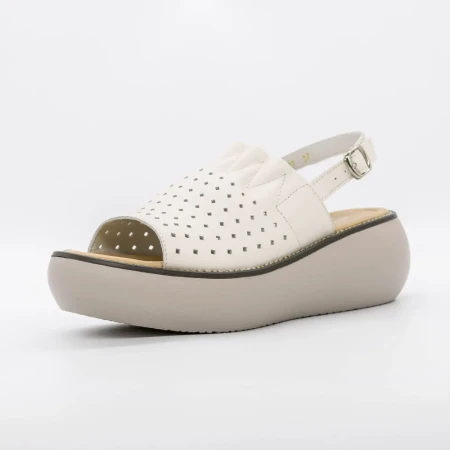 Sandale Dama cu Platforma FF05 Crem » Reina.Ro