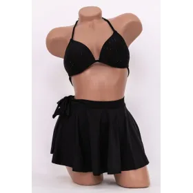Costum de Baie Dama 3 Piese F228 Negru » Reina.Ro