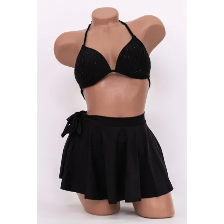 Costum de Baie Dama 3 Piese F228 Negru » Reina.Ro