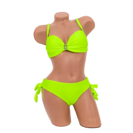 Costum de Baie Dama 2 Piese F105 Verde-XXX » Reina.Ro