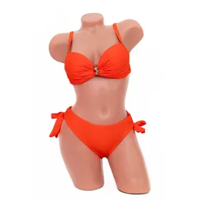 Costum de Baie Dama 2 Piese F105 Portocaliu » Reina.Ro
