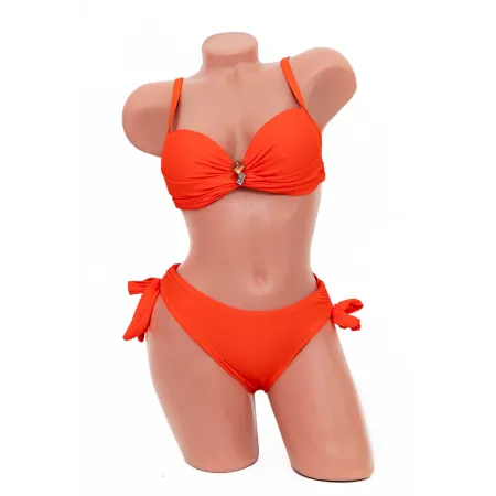 Costum de Baie Dama 2 Piese F105 Portocaliu » Reina.Ro
