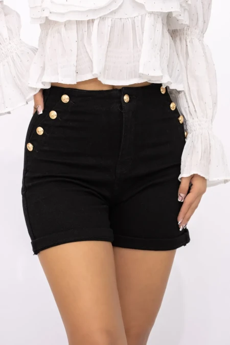 Blugi Scurti Dama RIS537-A Negru » Reina.Ro