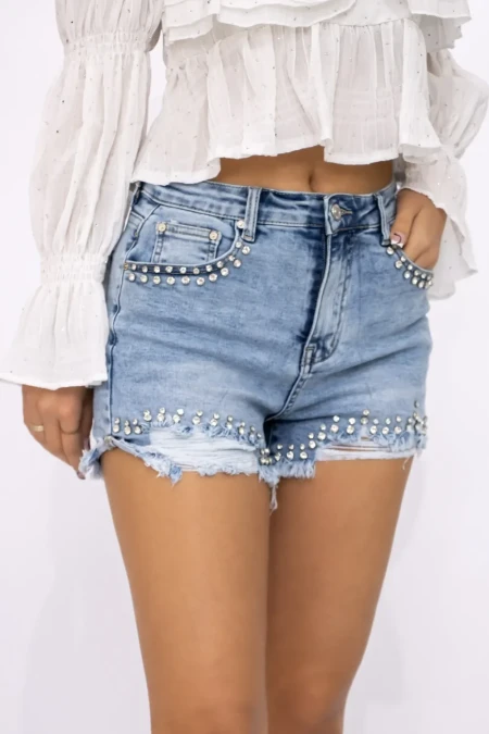 Blugi Scurti Dama A65064 Albastru » Reina.Ro