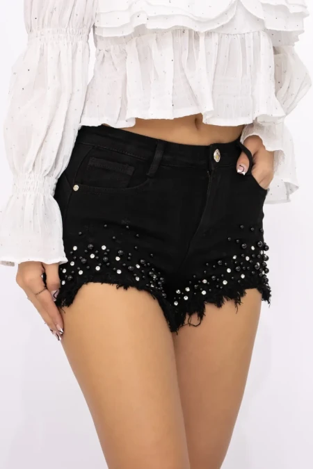 Blugi Scurti Dama GE562A Negru » Reina.Ro